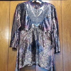 Style & Co. Multicolor Patterned Blouse